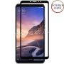 Защитное стекло для Xiaomi Mi Max 3 [клеится на весь экран] 21D (черное)