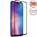 Защитное стекло 3D для Xiaomi Mi 9 [изогнутое клеится на весь экран] Red Line (черное)