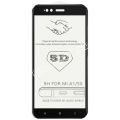 Защитное стекло 3D для Xiaomi Mi A1 / Mi5x [изогнутое клеится на весь экран] (черное)