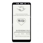 Защитное стекло 3D для Xiaomi Redmi 5 Plus [изогнутое клеится на весь экран] (черное)