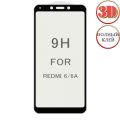 Защитное стекло 3D для Xiaomi Redmi 6 / 6A [клеится на весь экран] (черное)