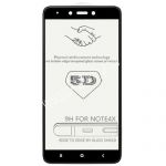 Защитное стекло 3D для Xiaomi Redmi Note 4X [изогнутое клеится на весь экран] (черное)