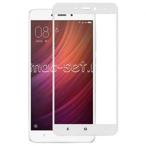 Защитное стекло для Xiaomi Redmi Note 4 [на весь экран] (белое)