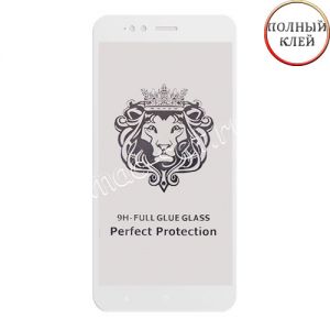 Защитное стекло для Xiaomi Mi A1 / Mi5x [клеится на весь экран] Premium (белое)