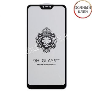 Защитное стекло для Xiaomi Redmi 6 Pro [клеится на весь экран] Premium (черное)
