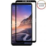 Защитное стекло для Xiaomi Mi Max 3 [клеится на весь экран] Red Line (черное)