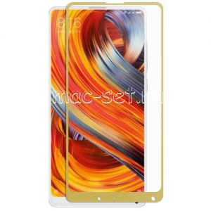 Защитное стекло для Xiaomi Mi Mix 2 / SE [на весь экран] (золотистое)