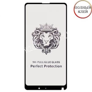 Защитное стекло для Xiaomi Mi Mix 2 / SE [клеится на весь экран] Premium (черное)