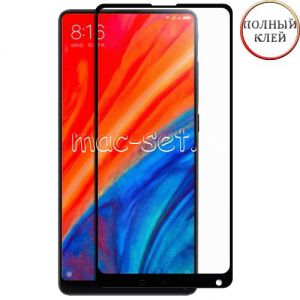 Защитное стекло для Xiaomi Mi Mix 2S [клеится на весь экран] (черное)