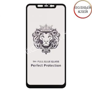 Защитное стекло для Xiaomi Mi 8 [клеится на весь экран] Premium (черное)