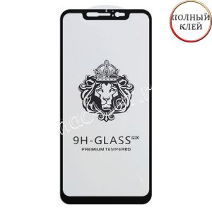 Защитное стекло для Xiaomi Mi 8 Pro [клеится на весь экран] Premium (черное)