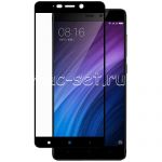 Защитное стекло для Xiaomi Redmi 4 [на весь экран] (черное)