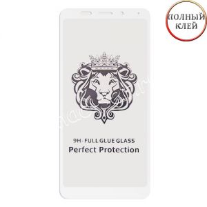 Защитное стекло для Xiaomi Redmi 5 Plus [клеится на весь экран] Premium (белое)
