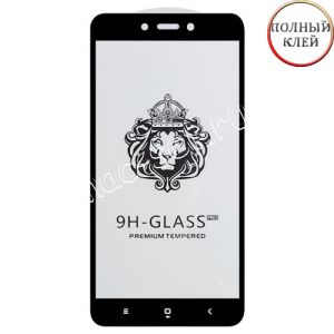 Защитное стекло для Xiaomi Redmi 4X [клеится на весь экран] Premium (черное)