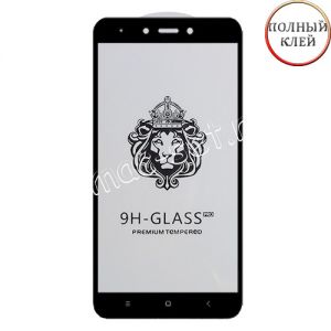 Защитное стекло для Xiaomi Redmi Note 4X [клеится на весь экран] Premium (черное)