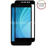 Защитное стекло для Xiaomi Redmi Note 5A Prime [клеится на весь экран] (черное)
