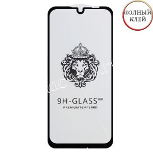 Защитное стекло для Xiaomi Redmi Note 7 / Pro [клеится на весь экран] Premium (черное)