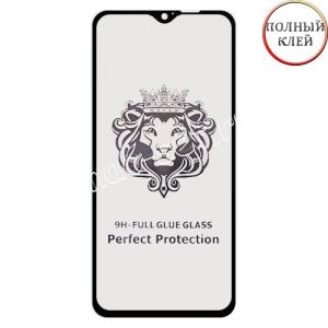 Защитное стекло для Xiaomi Redmi Note 8 Pro [клеится на весь экран] Premium (черное)